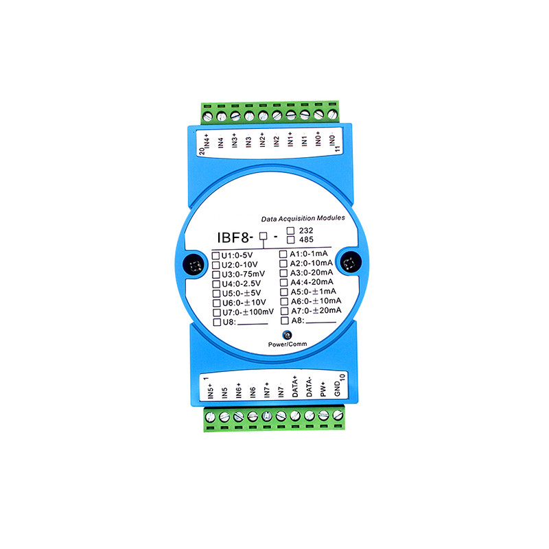 8路模擬信號(hào)4-20MA轉(zhuǎn)RS-485/232數(shù)據(jù)采集轉(zhuǎn)換