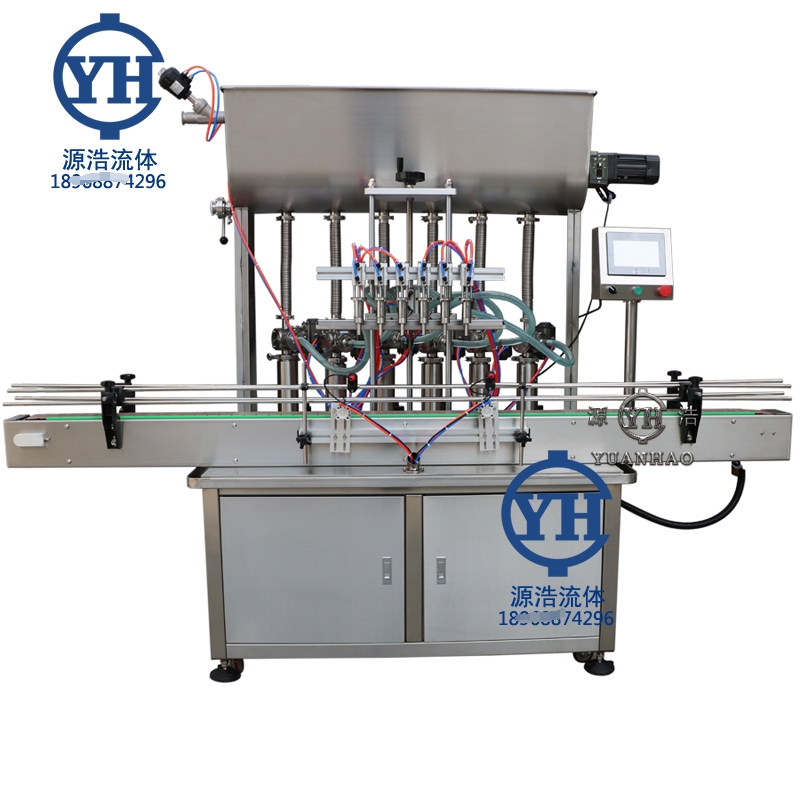 源浩廠家生產全自動帶攪拌灌裝機 辣椒醬番茄醬灌裝機