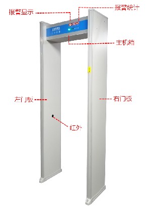 單區安檢門廠家 安檢門門板 經濟型金屬探測門 酒吧安檢門